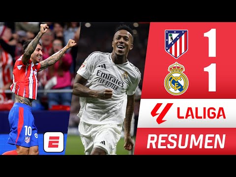 ATLÉTICO DE MADRID se lo empató 1-1 al REAL MADRID agónicamente EN UN PARTIDAZO CALIENTE | La Liga