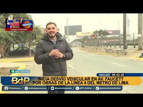 Inicia desvío vehicular en avenida Elmer Faucett por obras de la Línea 4 del Metro de Lima y Callao