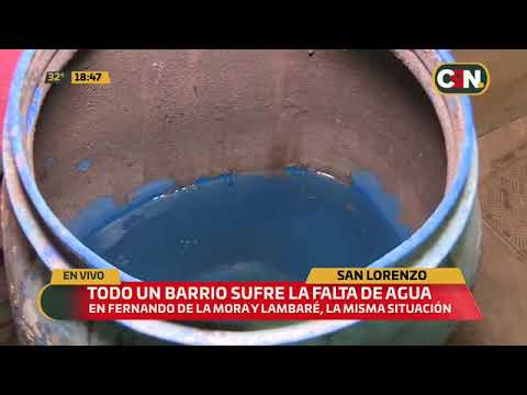 San Lorenzo: Todo un barrio sufre la falta de agua