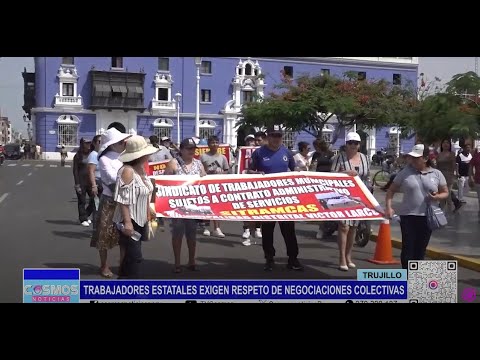 Trujillo: trabajadores estatales exigen respeto de negociaciones colectivas