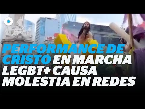 Caracterización de Cristo durante marcha LGBT+ causa molestias I Reporte Indigo