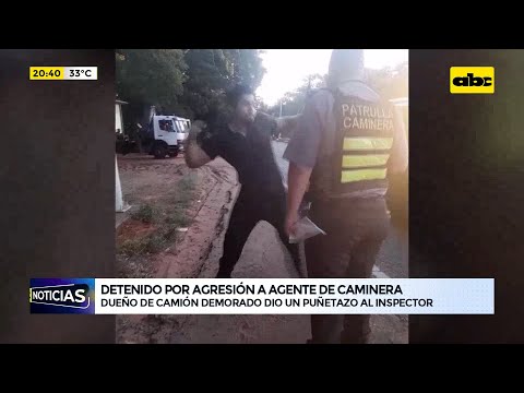 Dio un puñetazo a un agente de la Caminera en Areguá y fue detenido