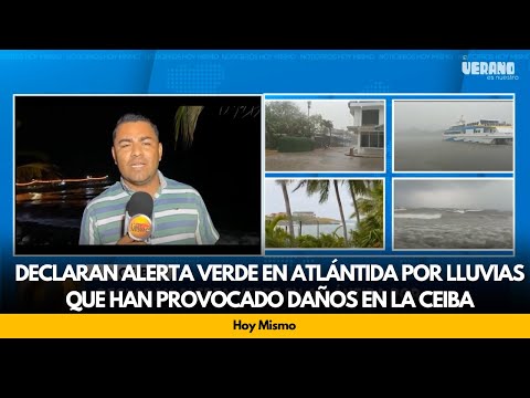 Declaran alerta verde en Atlántida por lluvias que han provocado daños en La Ceiba