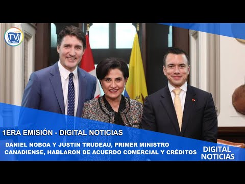 DANIEL NOBOA Y JUSTIN TRUDEAU, PRIMER MINISTRO CANADIENSE, HABLARON DE ACUERDO COMERCIAL Y CRÉDITOS