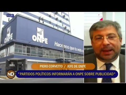 ONPE: partidos políticos deberán presentar informe de gastos a mitad de campaña