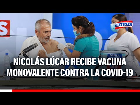 Nicolás Lúcar: Conductor de Exitosa recibe EN VIVO la vacuna monovalente contra la covid-19