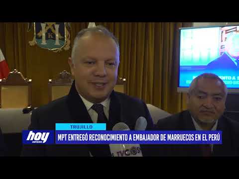 MPT entregó reconocimiento a embajador de Marruecos en el Perú