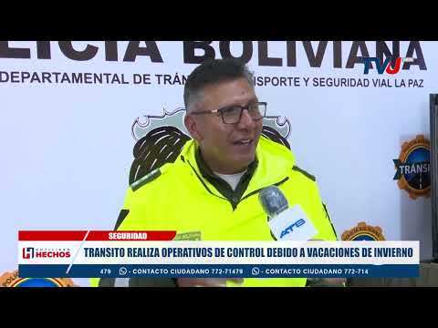 TRANSITO REALIZA OPERATIVOS DE CONTROL DEBIDO A VACACIONES DE INVIERNO