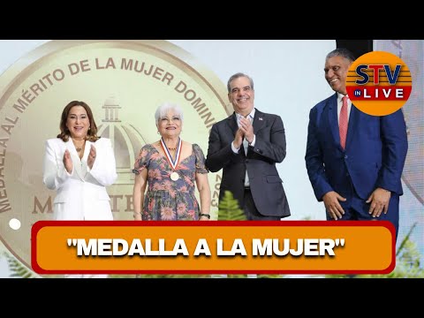Luis abinader y mayra jiménez encabezan acto de entrega de la medalla al mérito de la mujer
