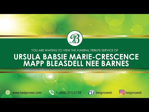 Ursula Babsie Marie-CrescenceMapp Bleasdell nee Barnes Tribute Service