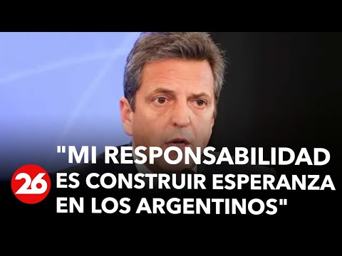 ARGENTINA | Sergio Massa: Mi responsabilidad es construir esperanza en los argentinos