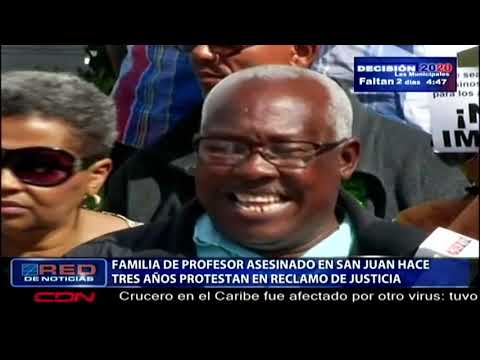 Familia de profesor asesinado en San Juan hace tres años protestan en reclamo de justicia