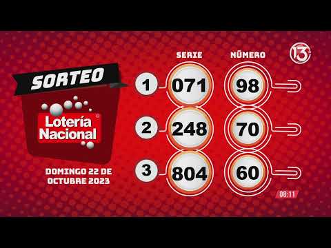 #EnVivo - sorteo de Lotería Nacional - 22 octubre 2023.