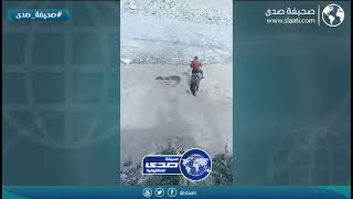 محاولة انقاذ وسط السيول