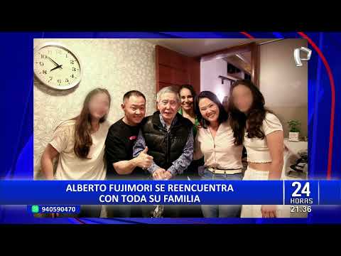 Alberto Fujimori y su primera fotografía junto a su familia tras su excarcelación