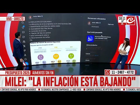 Javier Milei festeja los números de la inflación: Está bajando