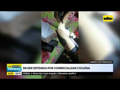 Mujer detenida por comercializar cocaína en el barrio San Francisco