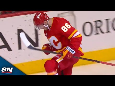 Joel Farabee Bangs Home Rebound For First Goal With Flames