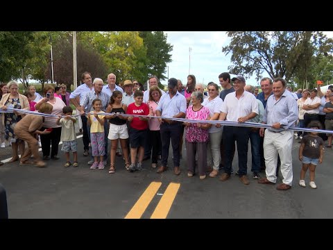 Imágenes del presidente Lacalle Pou en inauguración de rutas en Flores