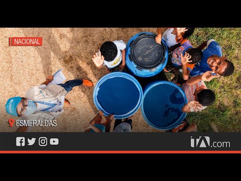 Unicef distribuye agua potable en 15 barrios de Esmeraldas