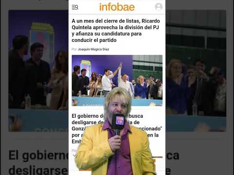 EL OPORTUNISTA RICARDO QUINTELA PUSO VA POR LA CONDUCCIÓN DEL AVERGONZANTE PARTIDO JUSTICIALISTA!