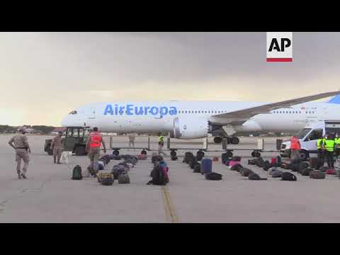 Afghan evacuees flown from Kabul to Spain air base