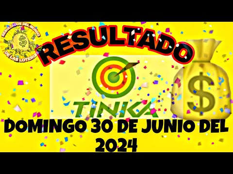 RESULTADOS SORTEO TINKA DEL DOMINGO 30 DE JUNIO DEL 2024/LOTERÍA DE PERÚ