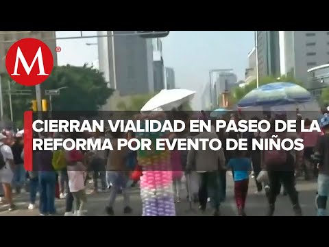 Cierran vialidad por desfile en Paseo de la Reforma