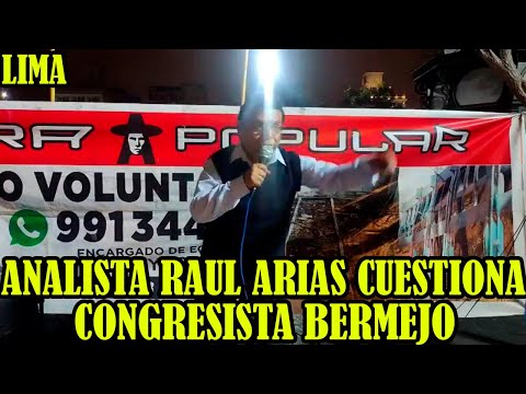 POLITOLOGO RAUL ARIAS SE PRONUNCIA ANTE LA DETENSIONES DE POSIBLES ASESORES DEL CONGRESISTA BERMEJO