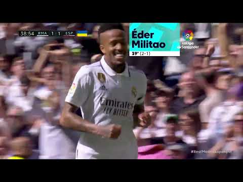 La Liga: Real Madrid 3-1 Espanyol | Match Highlights (Vini Jr 22', Militao 39', Asensio 90+3')