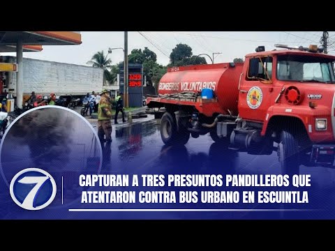 Capturan a tres presuntos pandilleros que atentaron contra bus urbano en Escuintla