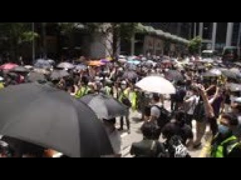 HK police fire pepper balls to disperse protesters