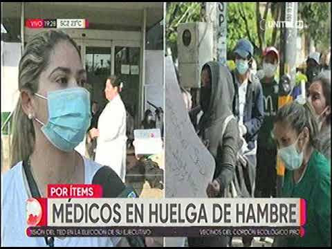 30082022   ESTEFANY BLANCO   MEDICOS EN HUELGA DE HAMBRE EN LA GOBERNACION POR ITEMS   UNITEL