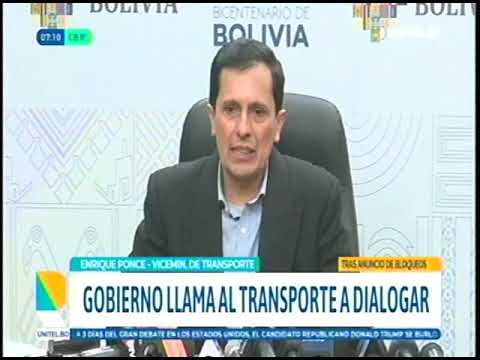 24062024 ENRIQUE PONCE GGOBIERNO LLAMA AL TRANSPORTE A DIALOGAR UNITEL