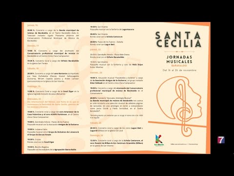 Barakaldo organiza una veintena de conciertos para celebrar Santa Cecilia