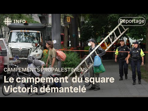 Le campement propalestinien du square Victoria démantelé