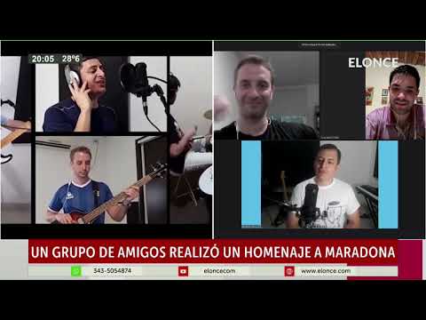 La pasión por Maradona y la música los unió en cuarentena: Homenajearon al Diez