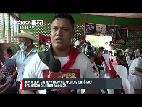 Nicaragua: Militantes sandinistas de Río Blanco y Masaya ratifican la Fórmula Presidencial del FSLN