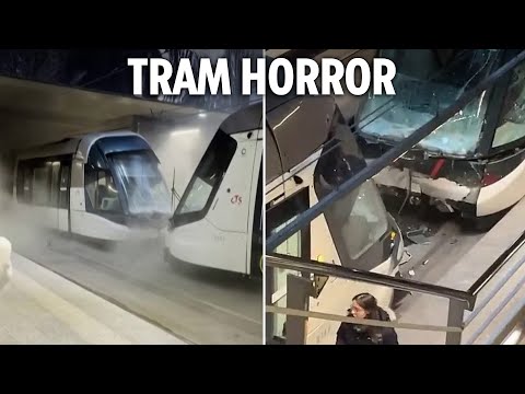 Passengers scream in terror as smoke fills tunnel after trams collided leaving dozens injured