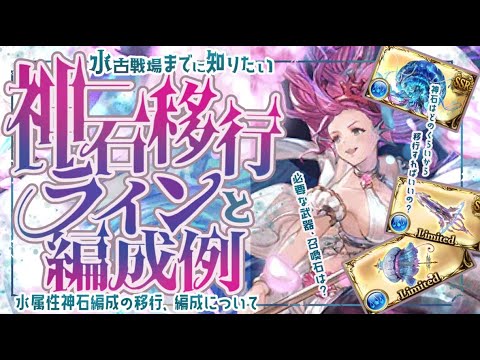 現環境の水神石移行ラインと編成例について【グラブル】【グランブルーファンタジー】