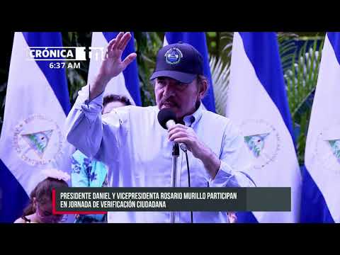 Presidente y Vicepresidenta de Nicaragua cumplen con proceso de verificación
