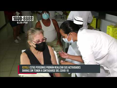 Mayores de 50 años recibieron la vacuna contra el COVID-19 en Estelí - Nicaragua