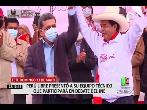 Perú Libre presentó a su equipo técnico que participará en el próximo debate del JNE