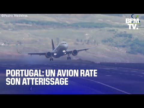 Au Portugal, cet avion rate son atterrissage et laisse des flammes s'échapper
