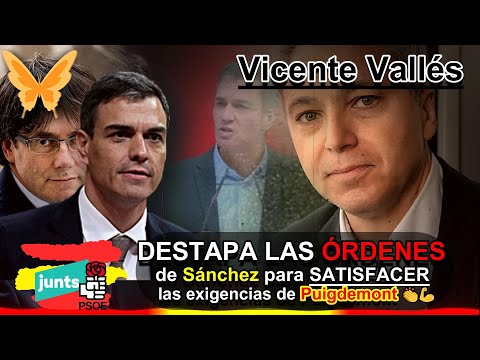 ? Vicente Vallés DESTAPA LAS ÓRDENES de Sánchez para SATISFACER las exigencias de Puigdemont