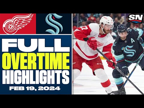 Detroit Red Wings at Seattle Kraken | FULL Overtime Highlights - February 19, 2024