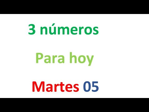 3 números para el Martes 05 de MARZO, EL CAMPEÓN DE LOS NÚMEROS
