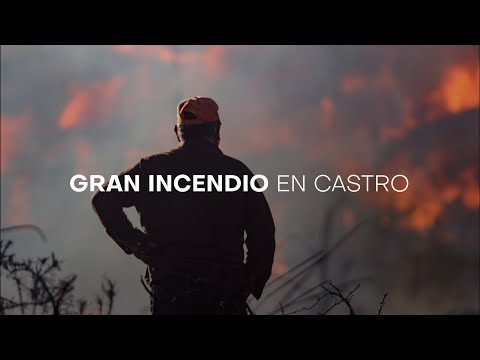 Gran incendio en Castro