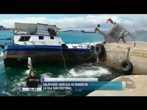 Barcaza se hundió en la isla San Cristóbal, en Galapagos
