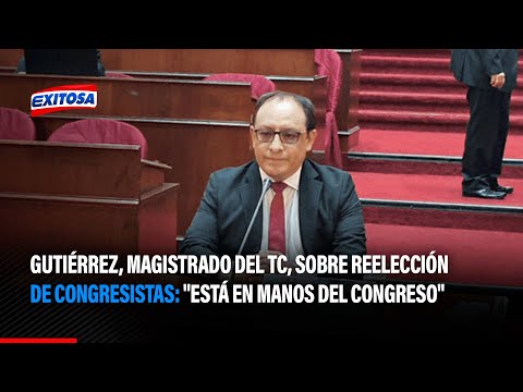 Gutiérrez, magistrado del TC, sobre reelección de congresistas: Está en manos del Congreso
